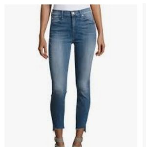 MOTHER brand jeans. Stunner Zip Ankle Step Fray